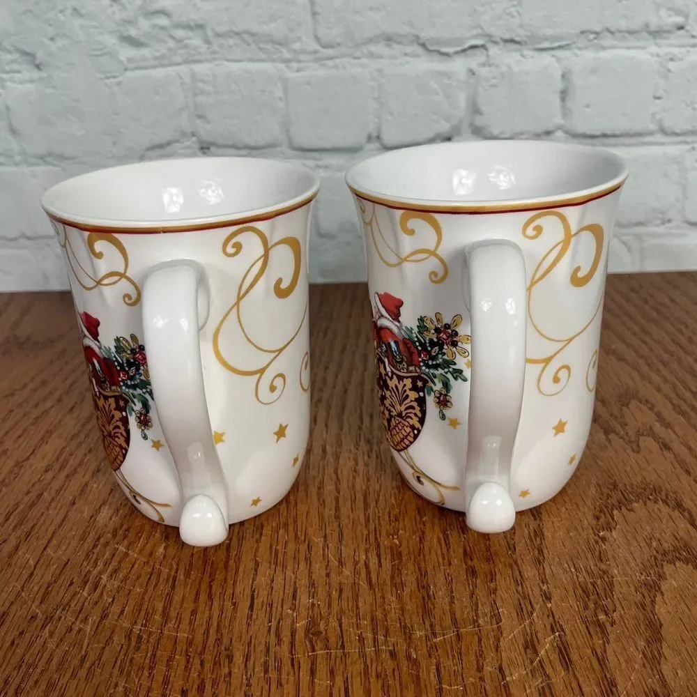 Williams Sonoma | Set of 2 Twas The Night Before Christmas Holiday Mugs 🎅🏻 🦌